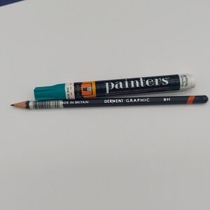 Derwent 8H pencil & Painters Medium Point Paint Pen Turquoise